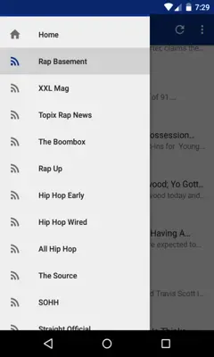 Hip Hop - Rap News RSS Free android App screenshot 0